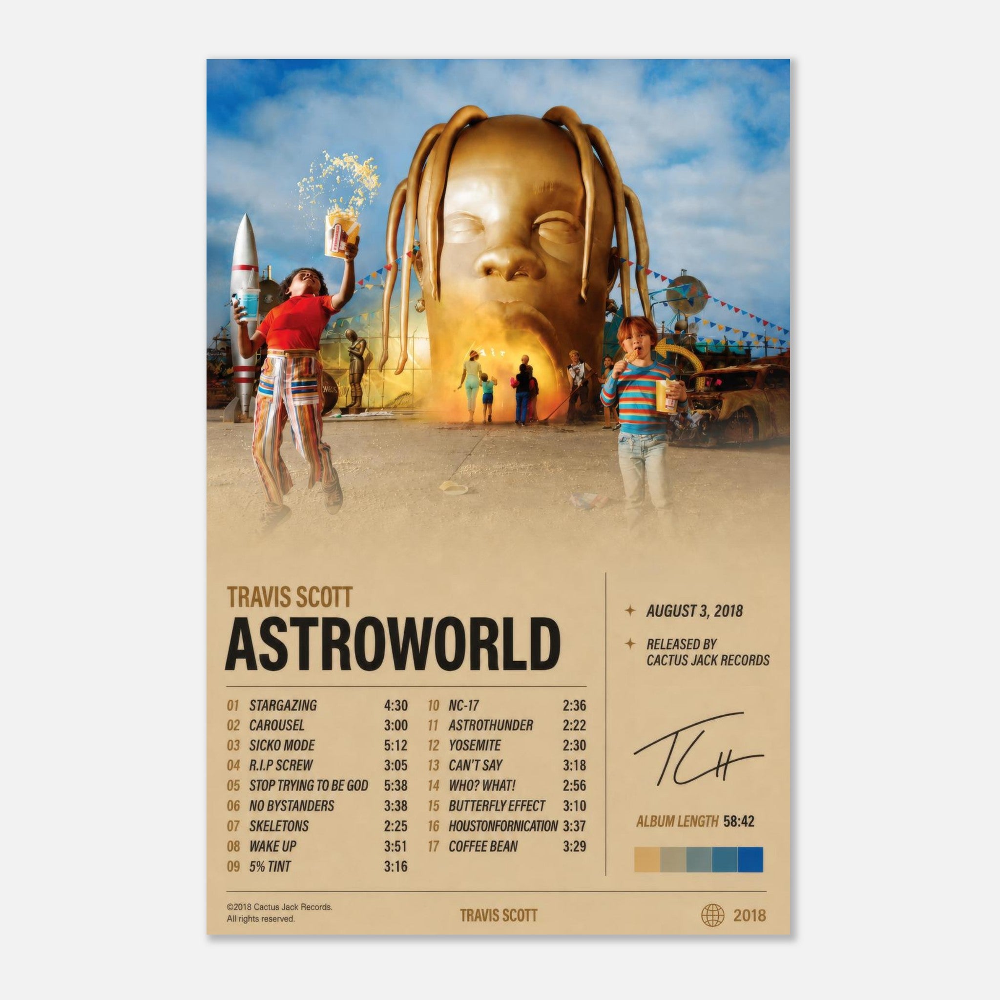ASTROWORLD poster styled on a wall