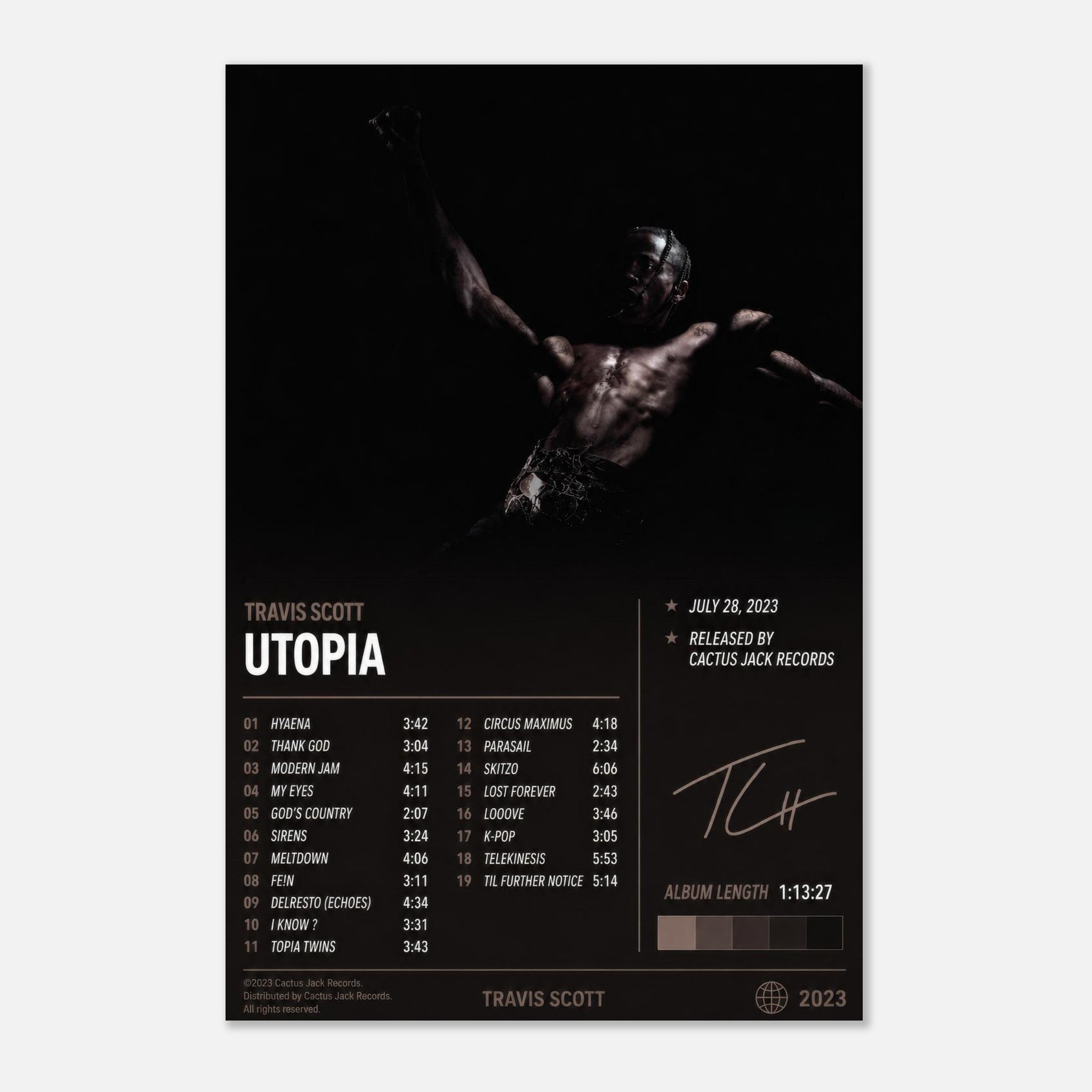 UTOPIA by Travis Scott — album art poster