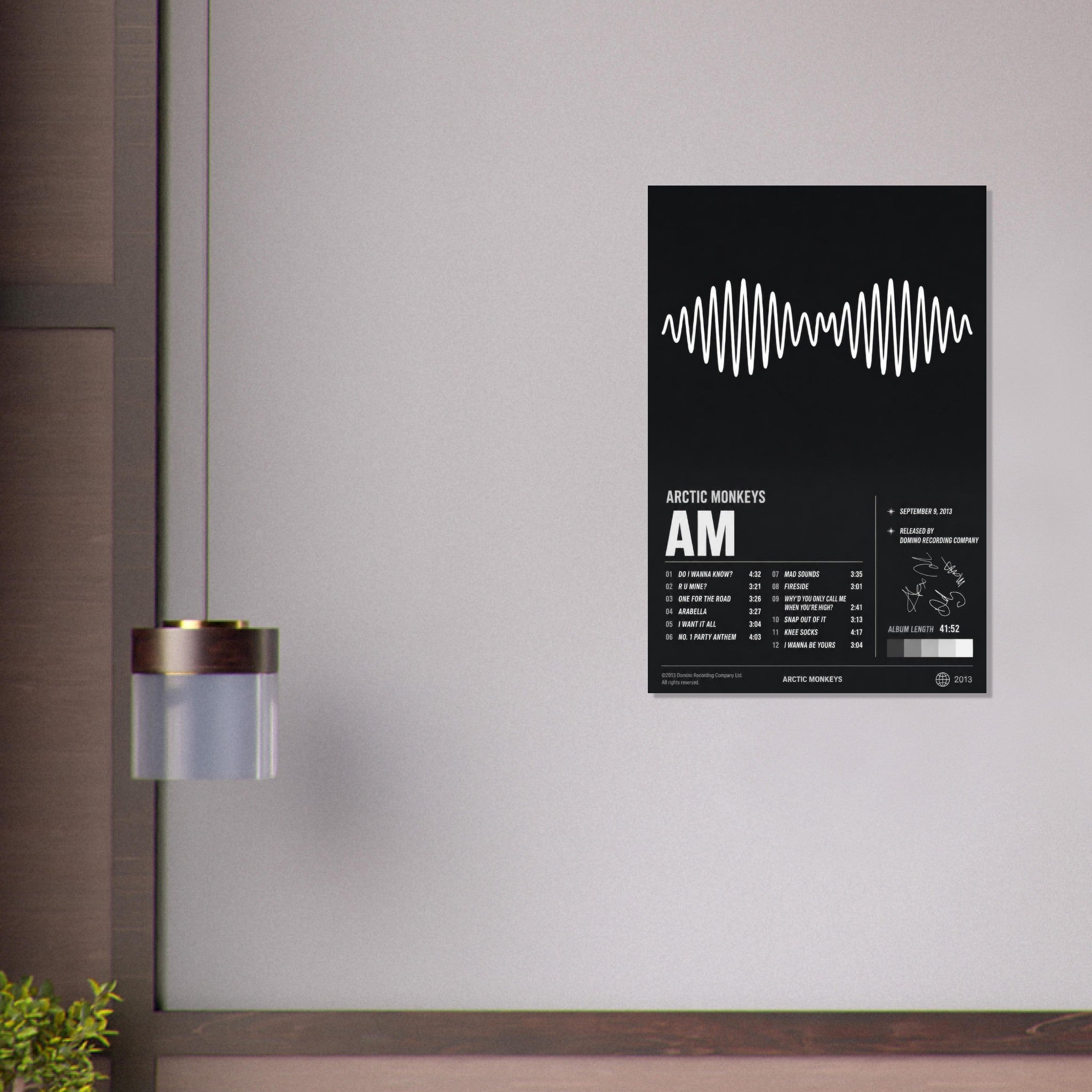 AM poster close-up print detail