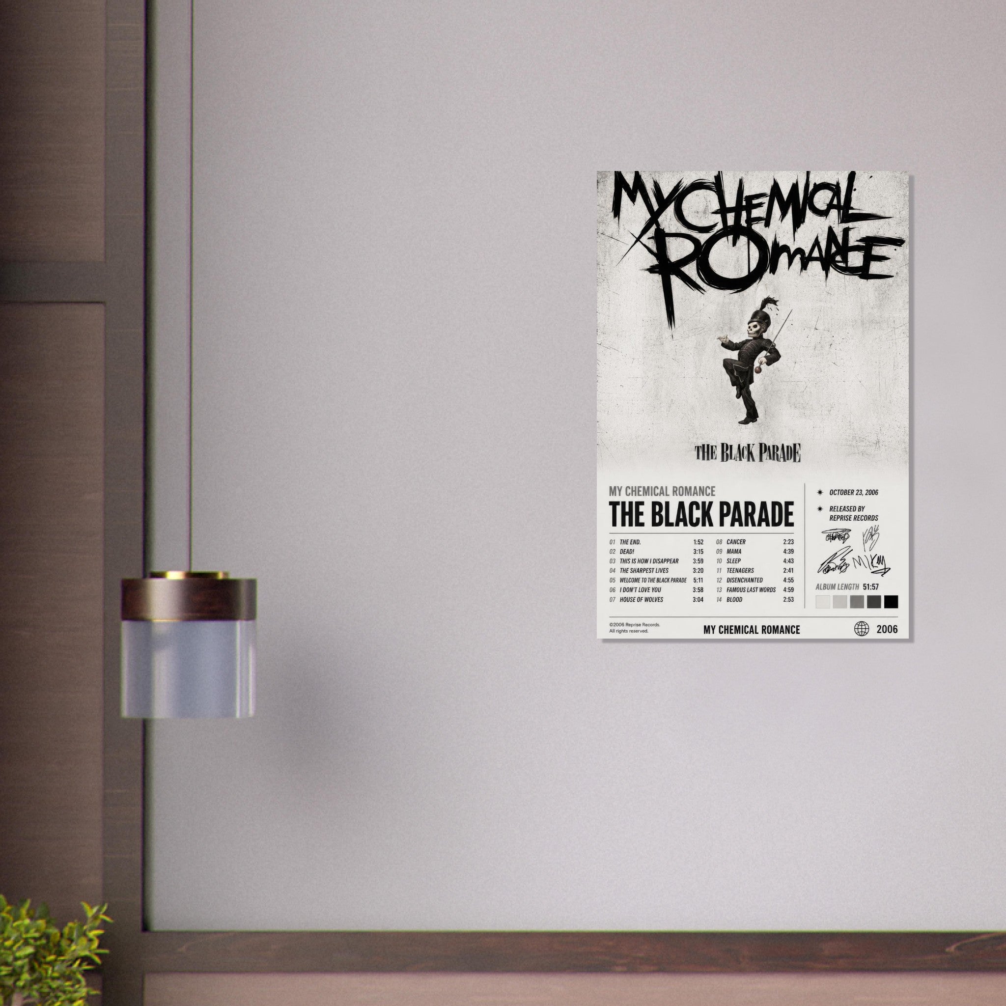 The Black Parade poster close-up print detail