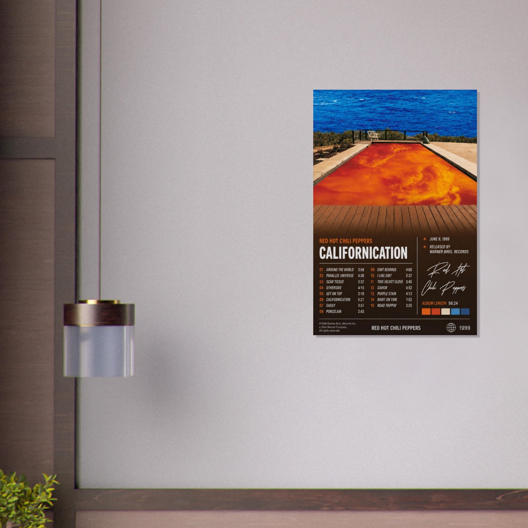Californication poster close-up print detail