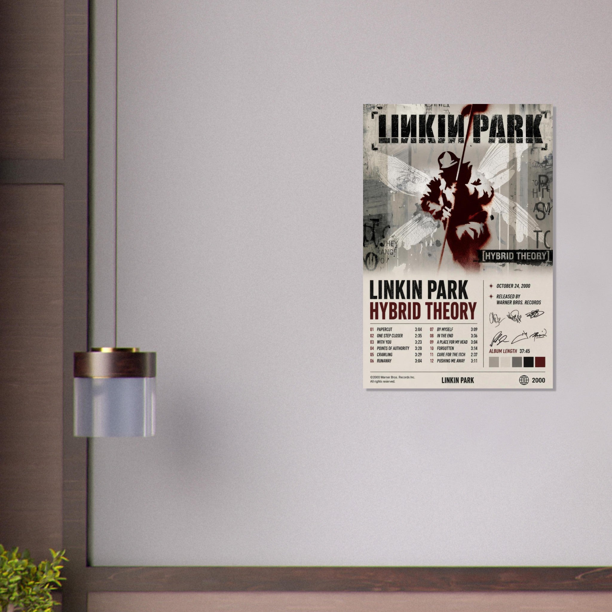 Hybrid Theory poster close-up print detail