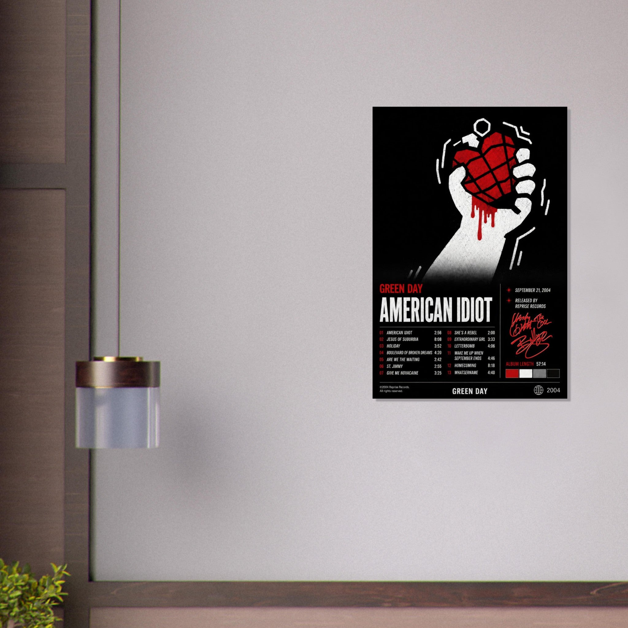 American Idiot poster close-up print detail