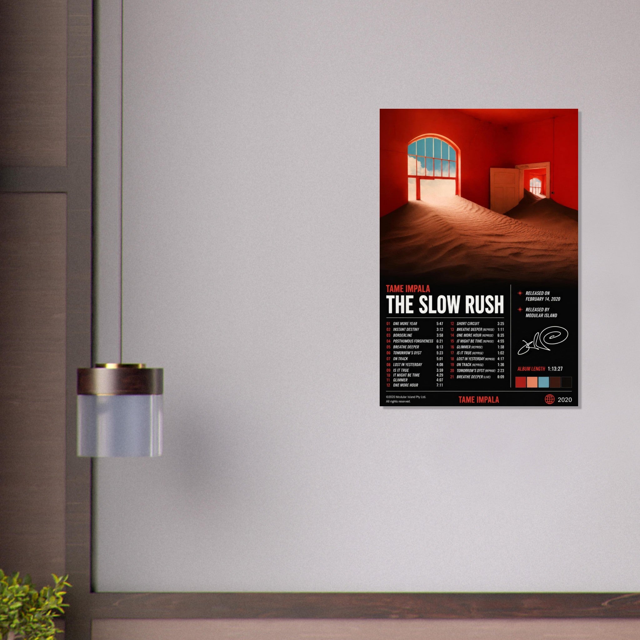The Slow Rush poster close-up print detail