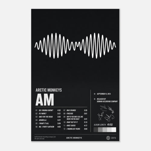 AM poster framed in a bedroom