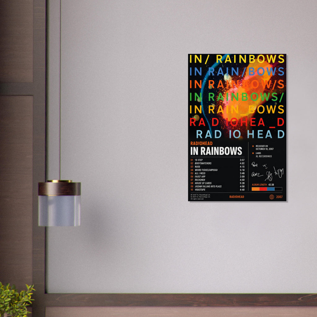 In Rainbows poster close-up print detail