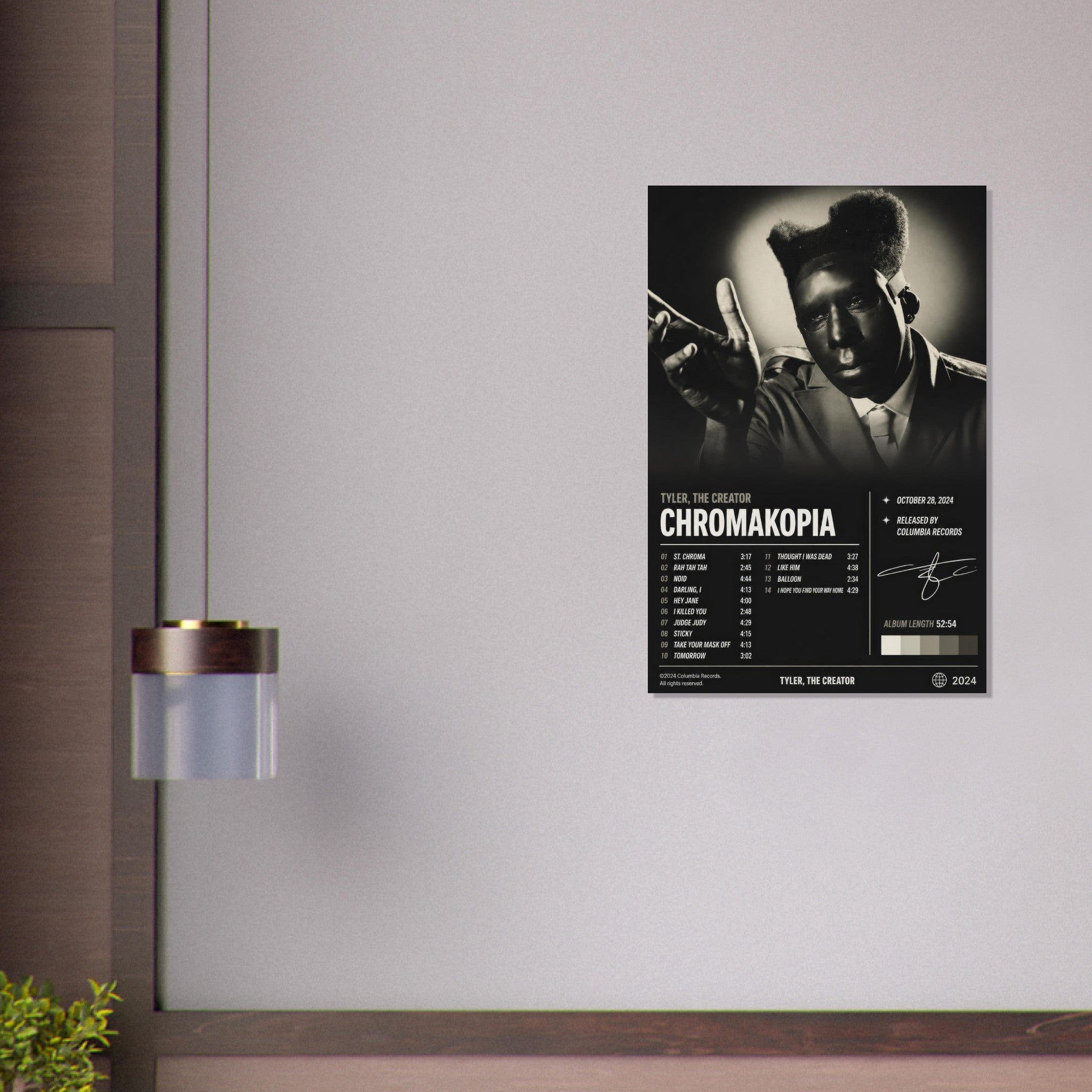 Chromakopia poster close-up print detail