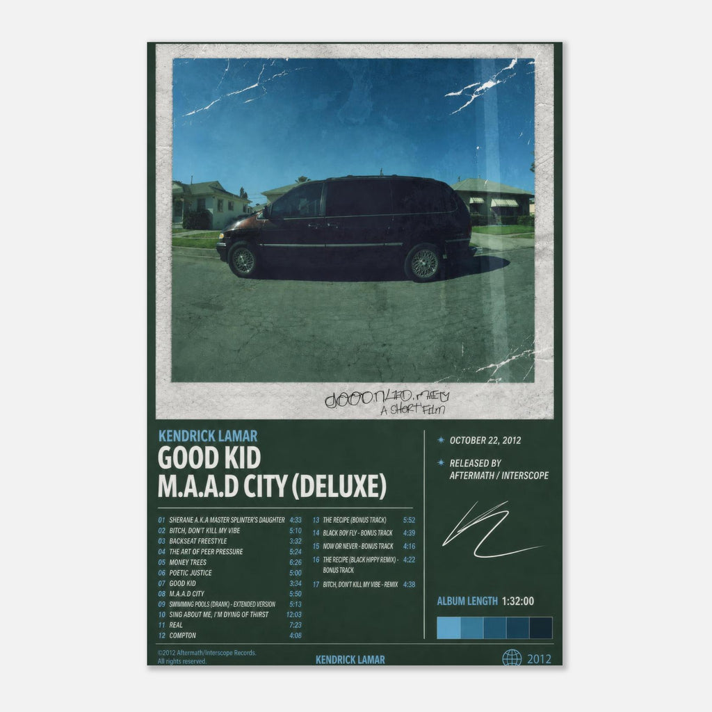 Good Kid, M.A.A.D City poster styled on a wall