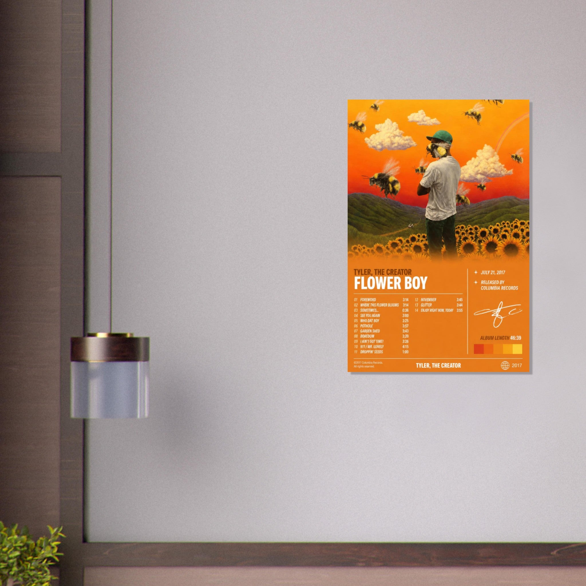 Flower Boy poster close-up print detail