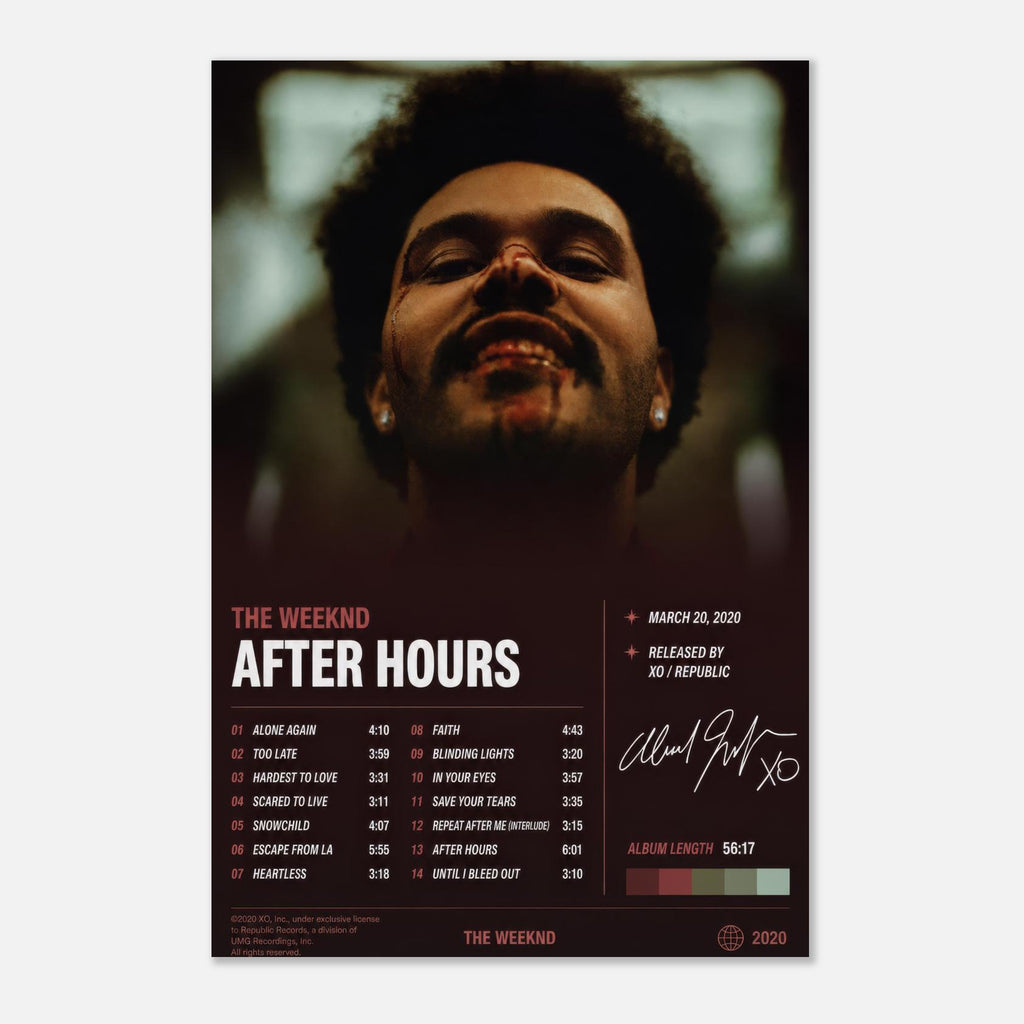 After Hours by The Weeknd — album art poster