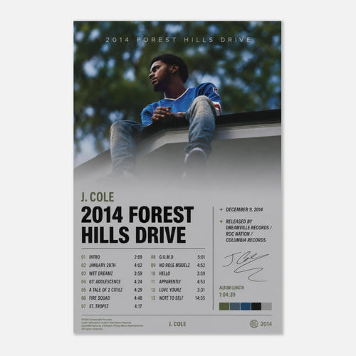 2014 Forest Hills Drive by J. Cole — album art poster