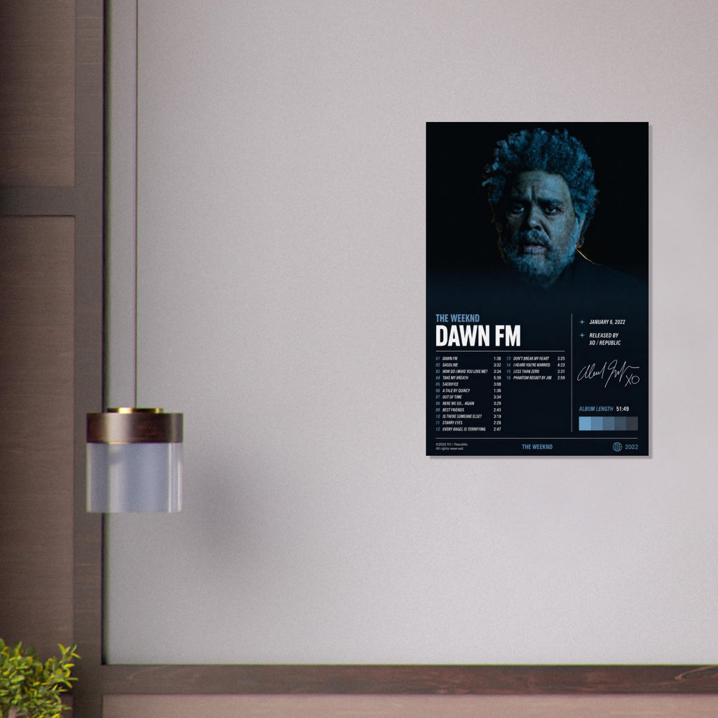 Dawn FM poster close-up print detail