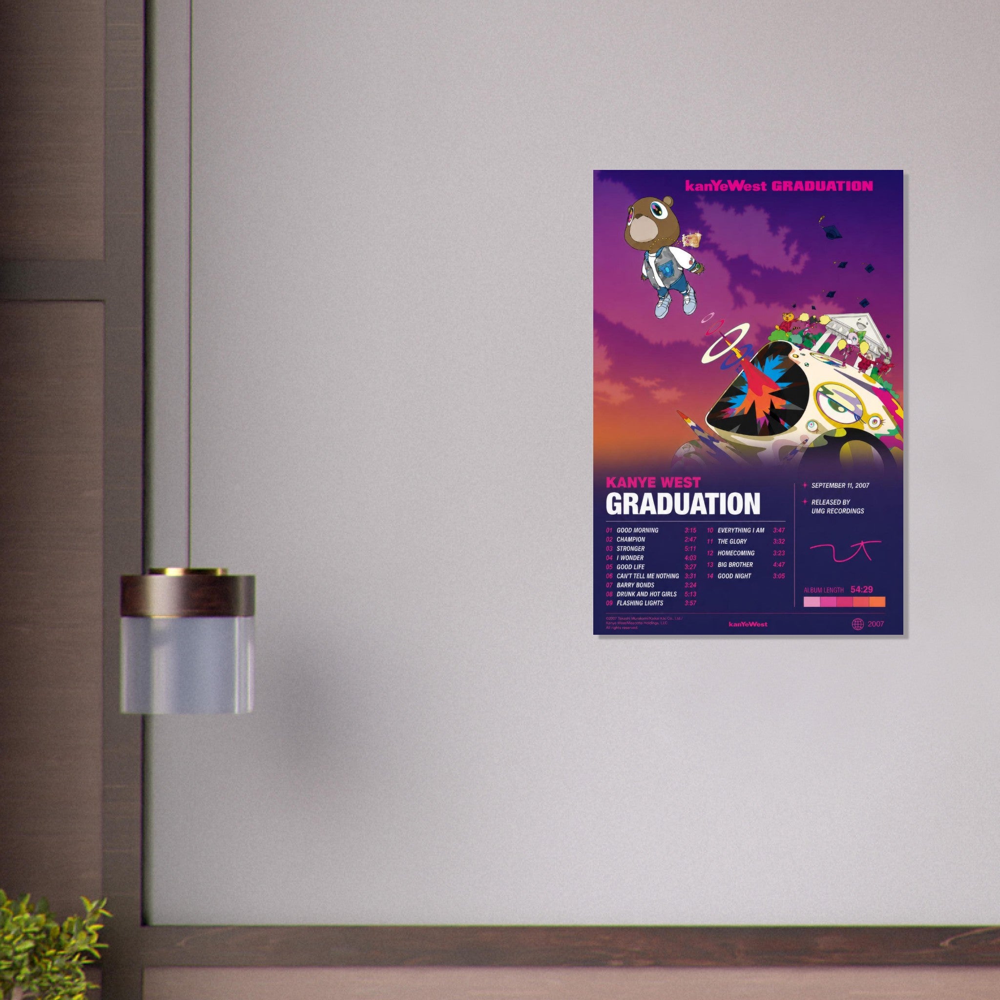 Graduation poster close-up print detail
