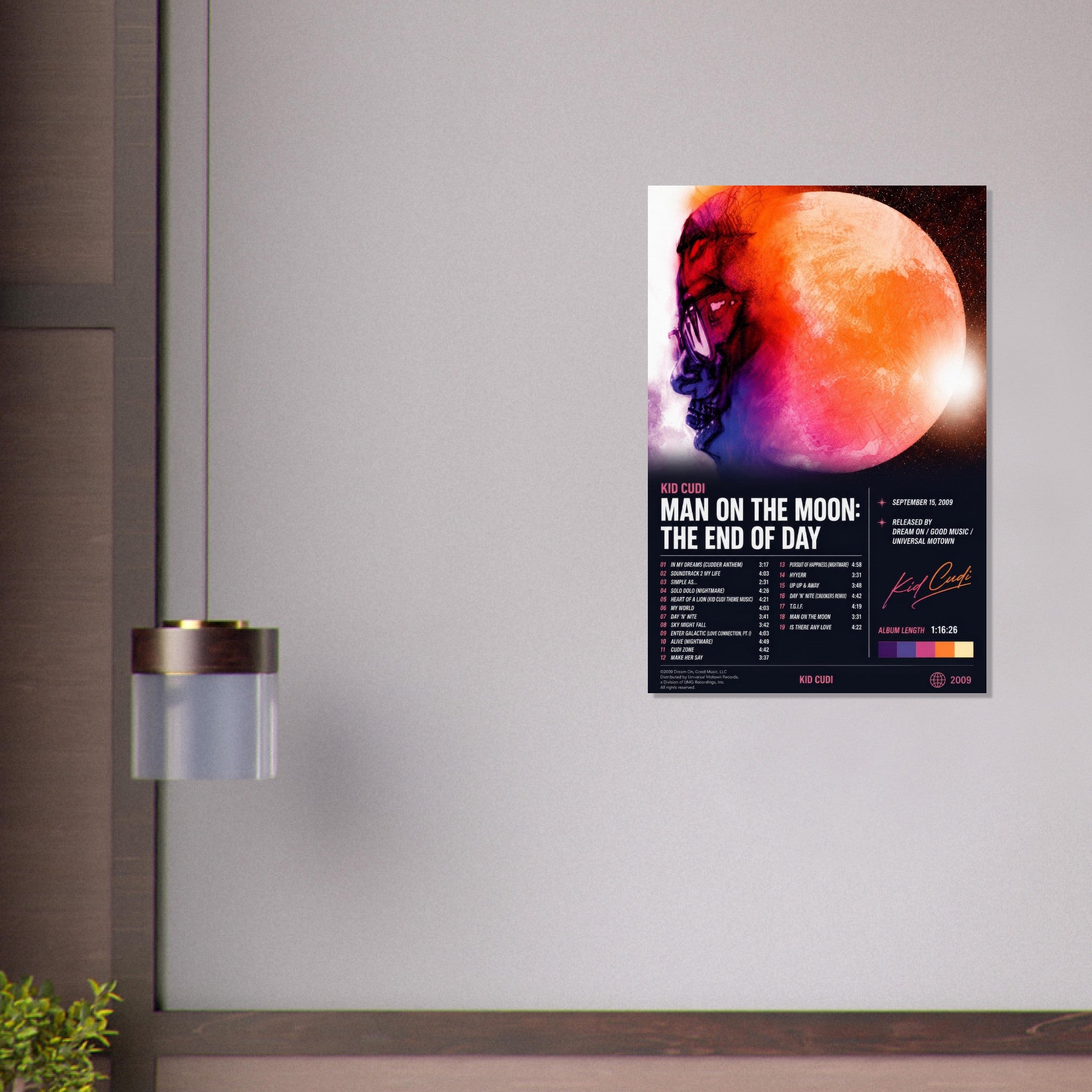 Man on the Moon poster close-up print detail