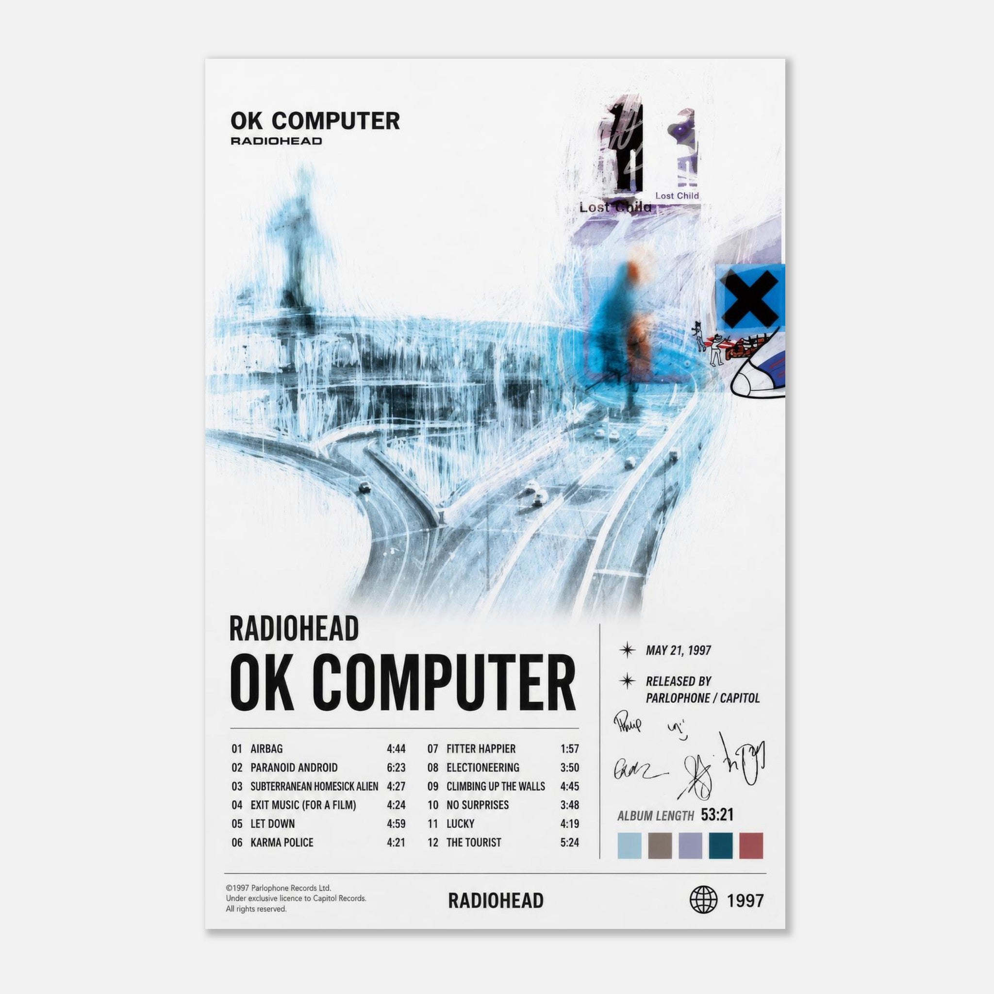 OK Computer by Radiohead — album art poster