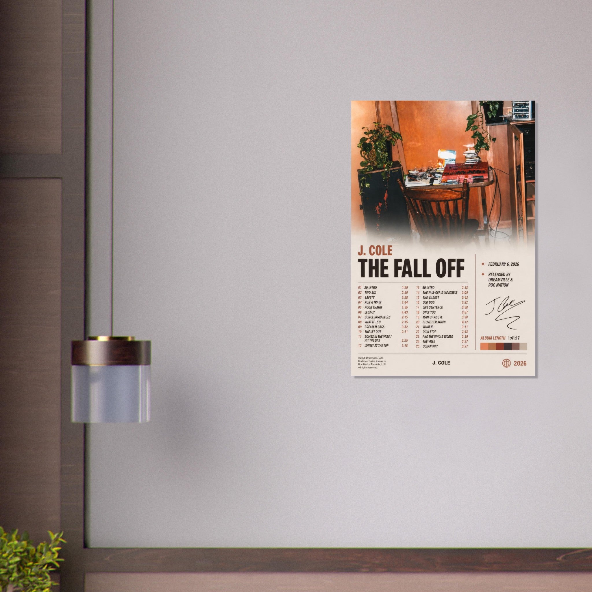 The Fall Off poster close-up print detail