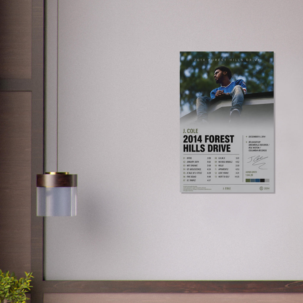 2014 Forest Hills Drive poster close-up print detail