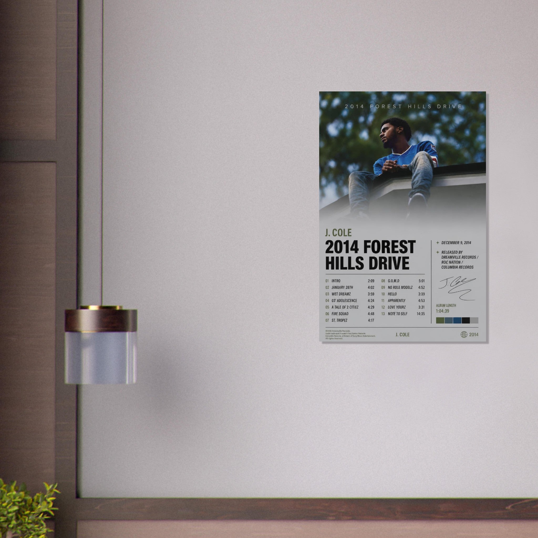 2014 Forest Hills Drive poster close-up print detail