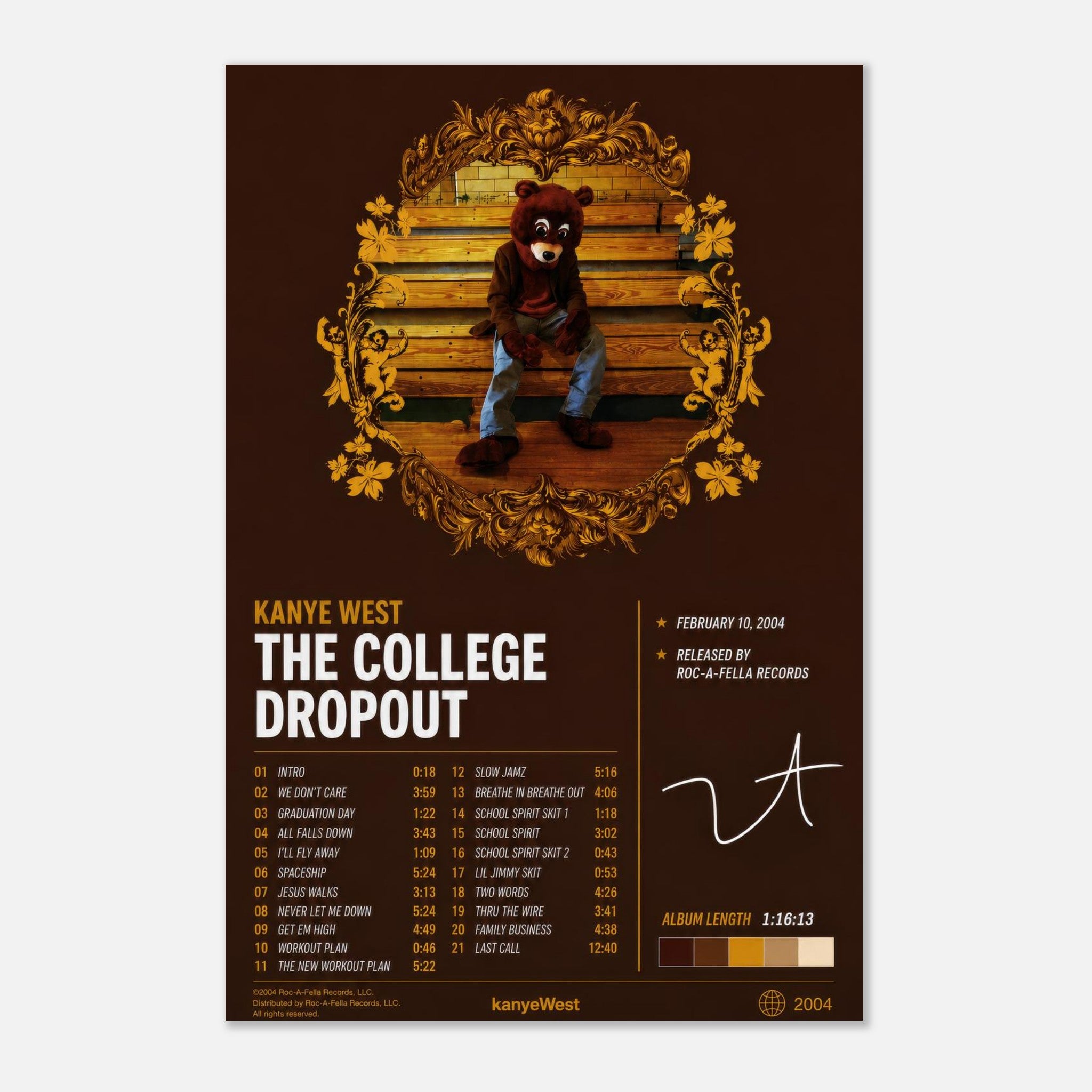 The College Dropout by Kanye West — album art poster