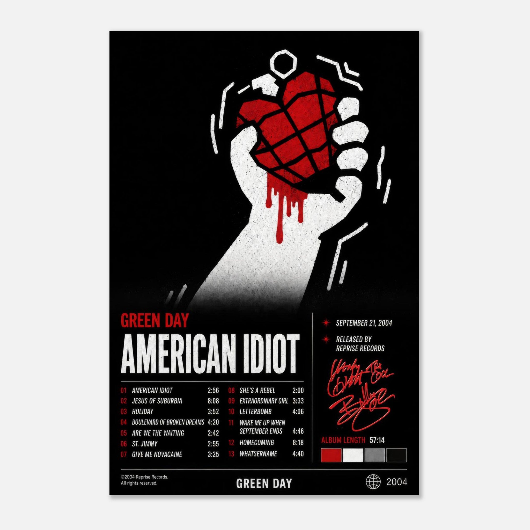 American Idiot by Green Day — album art poster