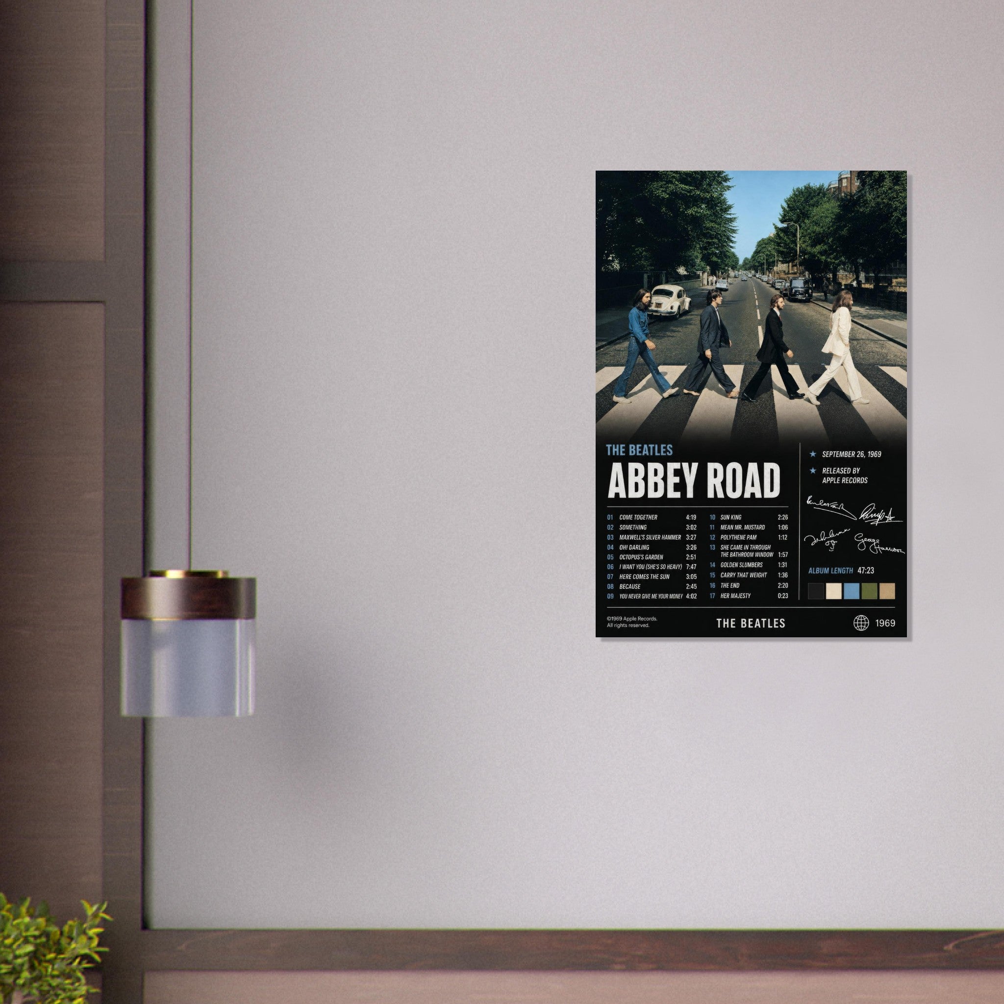 Abbey Road poster close-up print detail